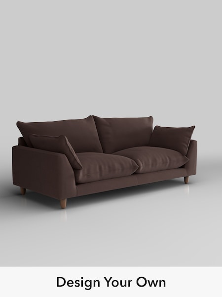 Fine Chenille Easy Clean/Chocolate Brown Noa Deep Relaxed Sit (H54439) | £1,275