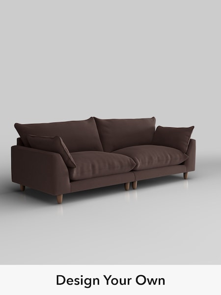 Fine Chenille Easy Clean/Chocolate Brown Noa Deep Relaxed Sit (H54439) | £1,375