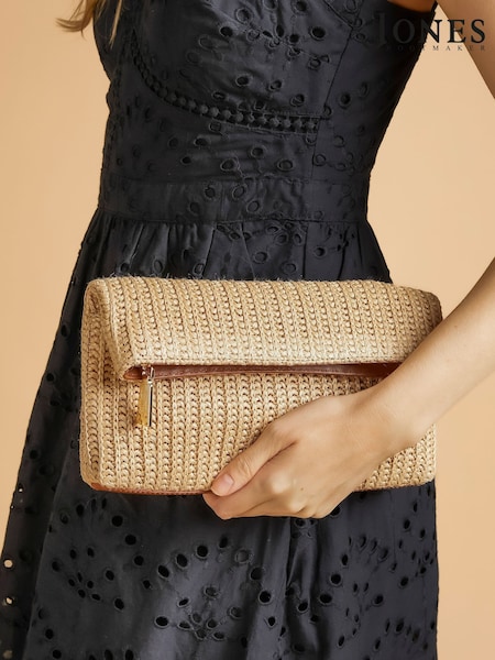 Jones Bootmaker Natural Wylie Fold Over Clutch (H54501) | £79