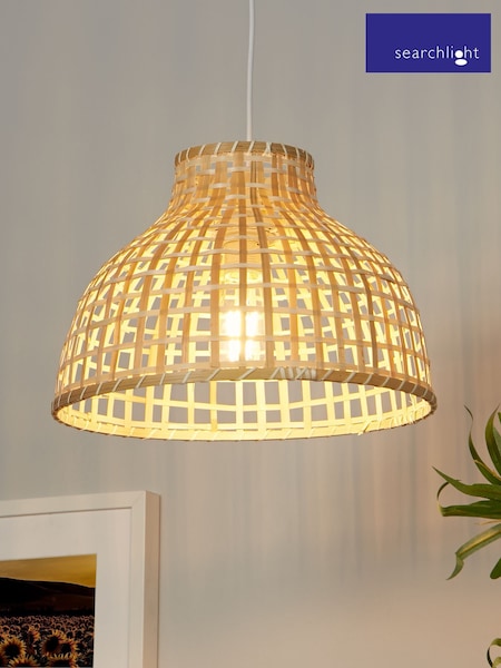 Searchlight Natural Phuket Wood Small Shade (H54671) | £18