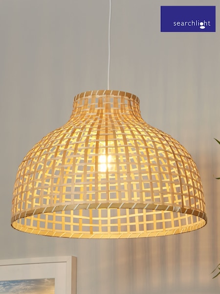 Searchlight Natural Phuket Wood Large Shade (H54679) | £32