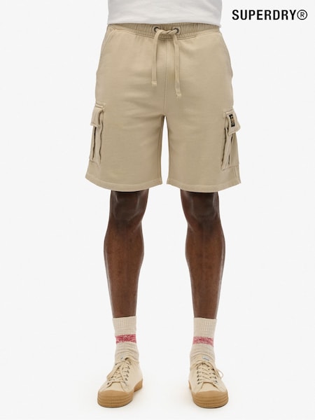 Superdry Nude 100% Cotton Contrast Stitch Cargo Shorts (H54702) | £45