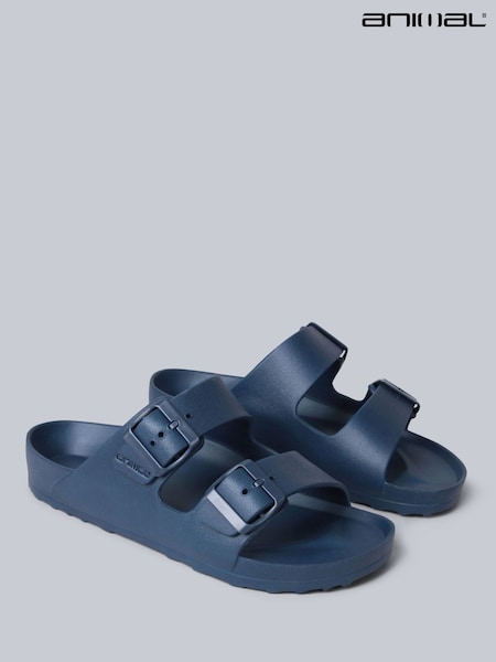 Animal Blue Womens Shore Sliders (H54764) | £23