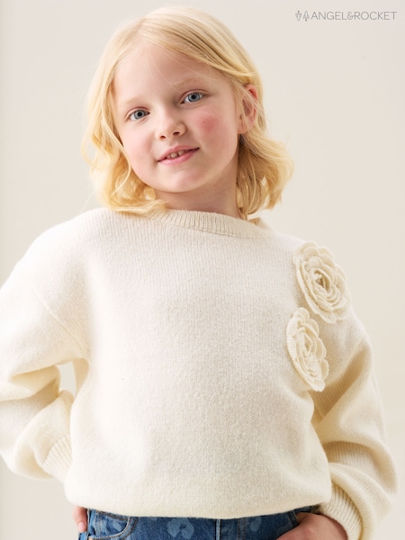 Angel & Rocket Natural Mila Corsage Jumper (H54853) | £28 - £32