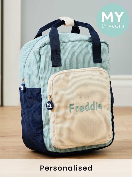 My 1st Years Personalised Cord Backpack with Grab Handle (H54894) | £35