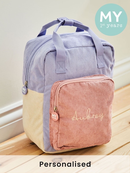 My 1st Years Personalised Cord Backpack with Grab Handle (H54896) | £35