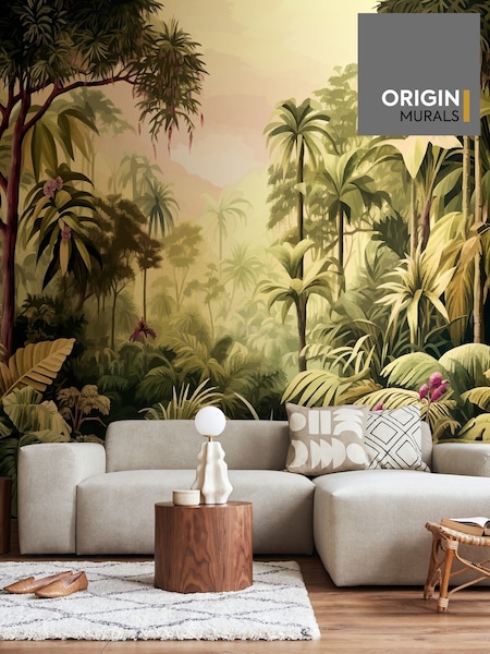 Origin Murals Olive Green Jungle Trees Wall Mural (H54981) | £73