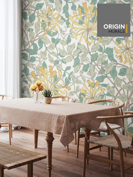 Origin Murals Seafoam Honeysuckle Wall Mural (H54985) | £115