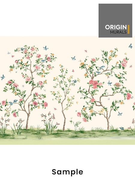 Origin Murals Cream Oriental Flower Tree A4 Wallpaper Sample (H55006) | £3