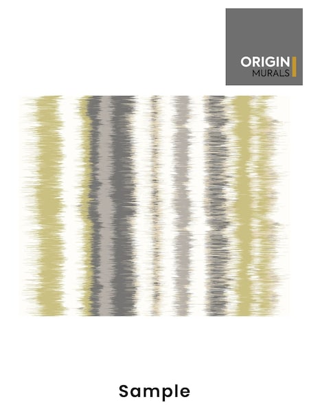 Origin Murals Olive Green and Charcoal Linear Stripe A4 Wallpaper Sample (H55007) | £1