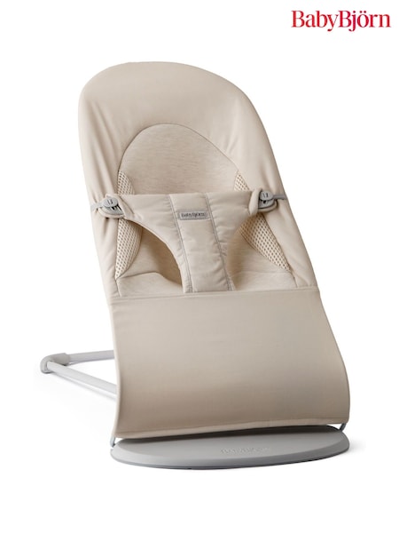 BabyBjörn Light Beige Baby Bouncer Balance Soft Woven Jersey Tri Fabric (H55048) | £185