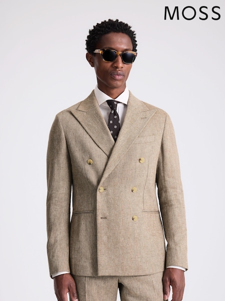 MOSS Brown Slim Fit Gold Herringbone Jacket (H55281) | £189