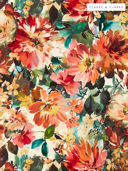 Clarke & Clarke Rouge Tahiti Exotica 10M Wallpaper (H55292) | £56