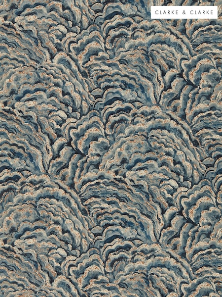 Clarke & Clarke Midnight Copper Lumino Exotica 2 10M Wallpaper (H55293) | £56