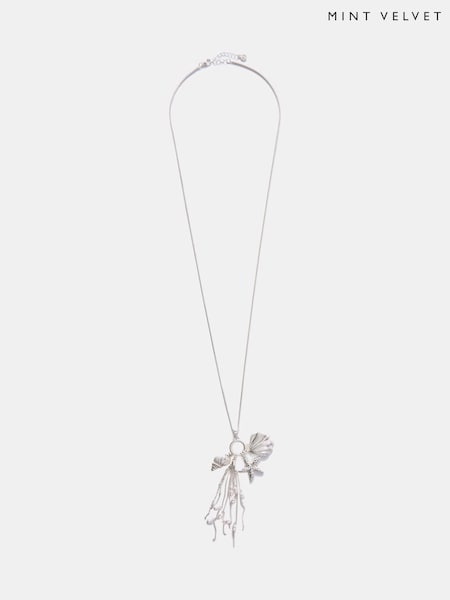 Mint Velvet Silver Tone Shell Necklace (H55576) | £29