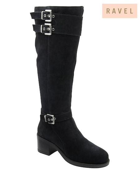 Ravel Black Knee Boots (H55617) | £120