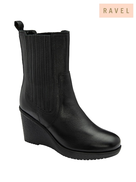 Ravel Black Ankle Boots (H55620) | £90