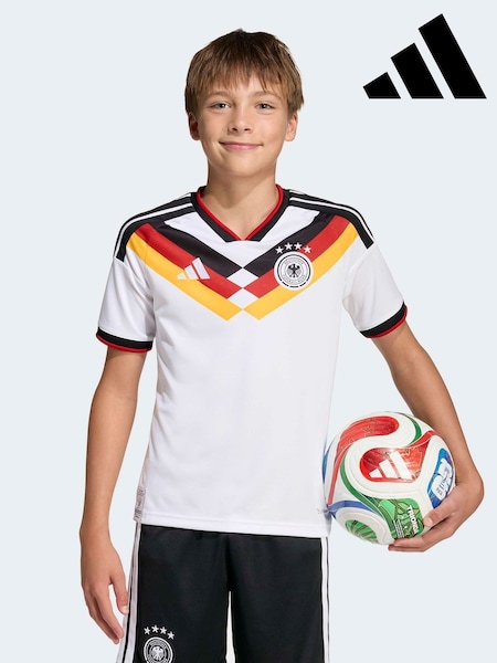 adidas White Germany 26 Home Kids Jersey (H55646) | £60