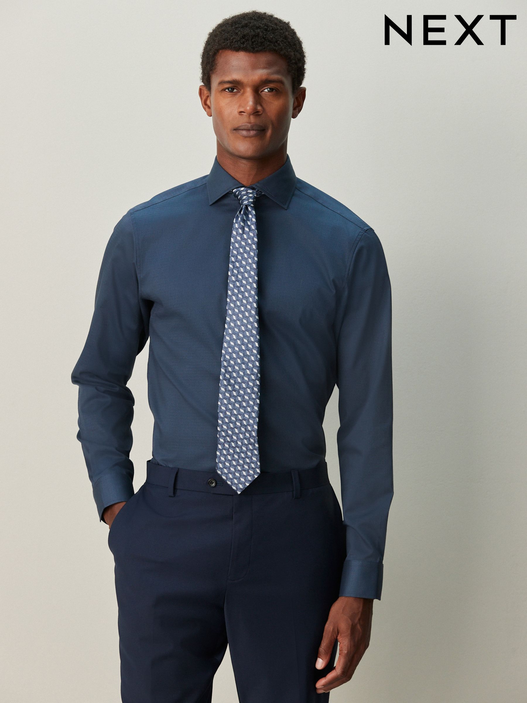 next black tie shirt