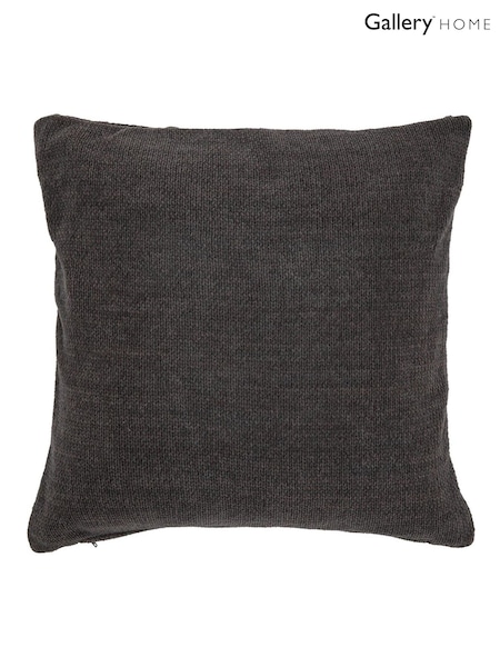 Gallery Home Grey Chenille Cable Cushion (H56338) | £28