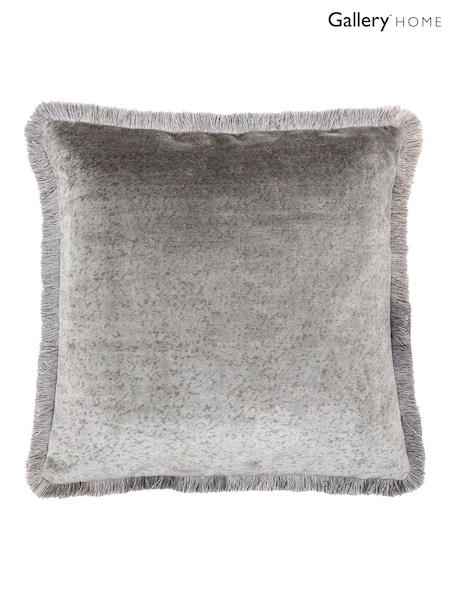 Gallery Home Grey Mottled Velvet Cushion (H56354) | £46