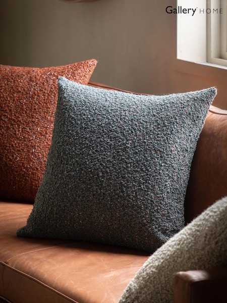 Gallery Home Grey Boucle Knife Edge Cushion (H56363) | £36