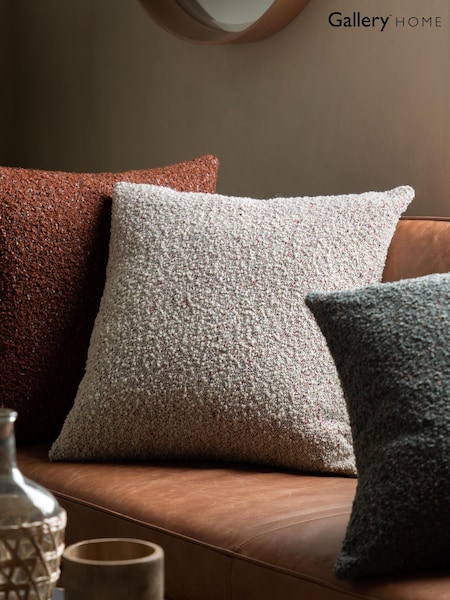 Gallery Home Grey Boucle Knife Edge Cushion (H56370) | £36