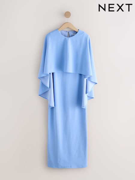 Cornflower Blue Cape Maxi Dress (H56393) | £72