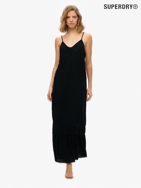 Superdry Black Cami Maxi Dress (H56529) | £55