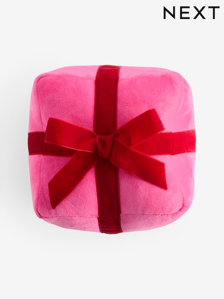 Pink 3D Christmas Present Cushion (H56605) | £12