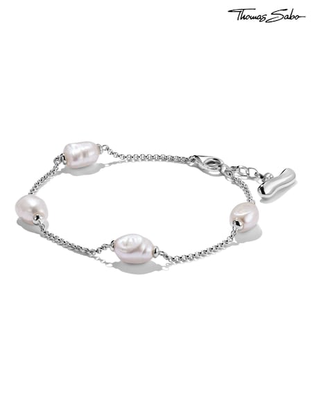 Thomas Sabo White Beauty Fine Pearl Bracelet (H56620) | £90