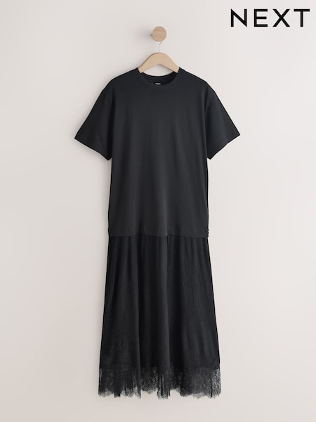 Black Jersey 2-In-1 Dress (H56736) | £44
