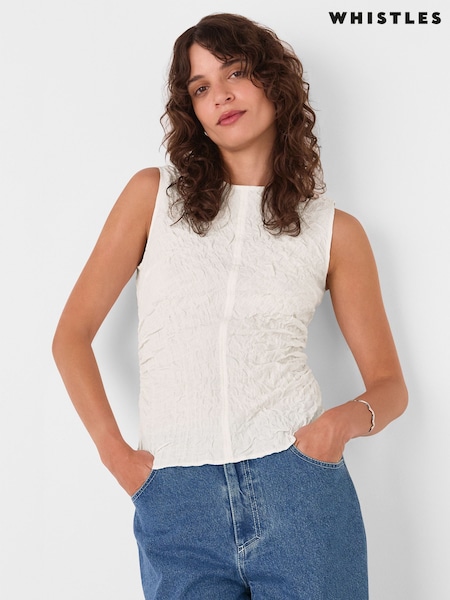 Whistles White Textured Tank (H56791) | £79