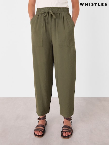 Whistles Green Tie Waist Trousers (H56802) | £89