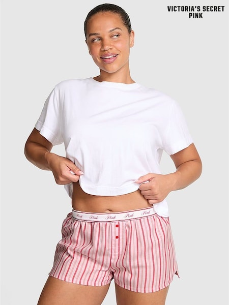 Victoria's Secret PINK Red and Pink Christmas Stripe Pyjama Bottoms (H56885) | £26