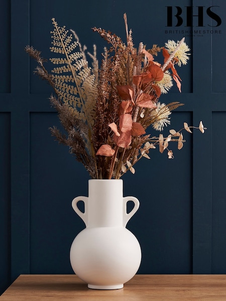 BHS White Jug Ceramic Vase (H56967) | £24