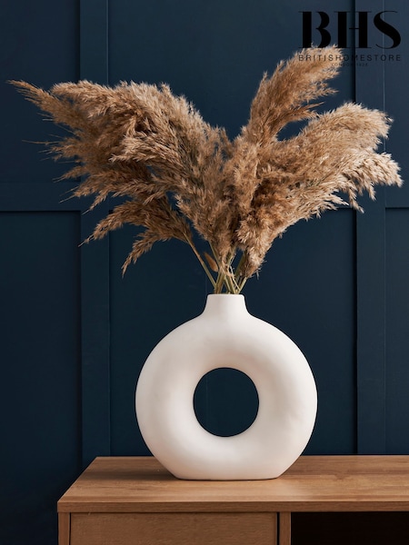 BHS White Holey Ceramic Vase (H56975) | £24