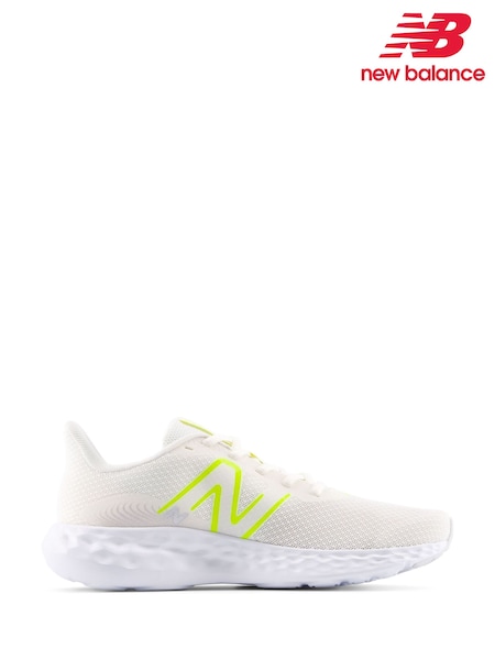New Balance White/Lemon Womens 411 Trainers (H56996) | £45
