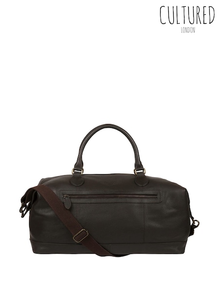Cultured London Harbour Leather Brown Holdall (H57002) | £99