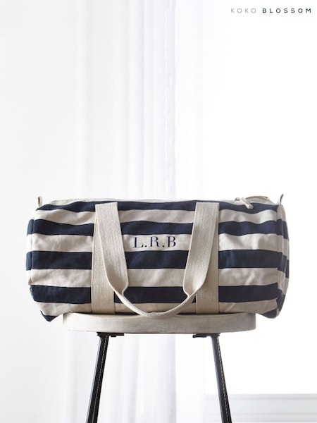 Personalised Stripey Holdall by Koko Blossom by Koko Blossom (H57095) | £59