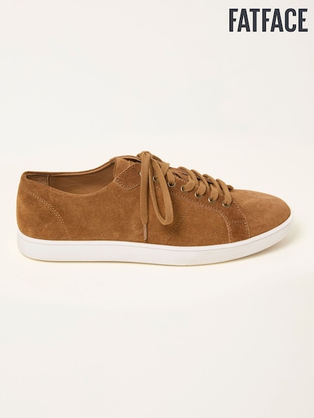 FatFace Tan Brown Mens Suede Trainer (H57142) | £55