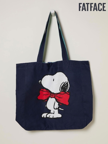 FatFace Navy Snoopy Bow Reversible Tote Bag (H57146) | £17.50