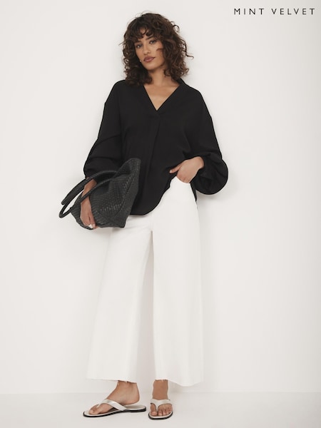 Mint Velvet Black Throw On Shirt (H57282) | £69