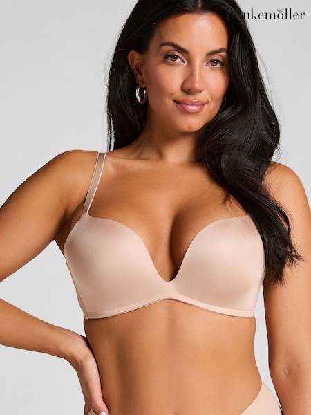 Hunkemoller Plunge Padded Underwired Brown Bra (H57524) | £21