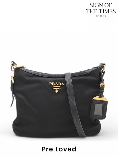 Prada Black Tessuto Nylon And Leather 2 Way Bag (H57539) | £1,490