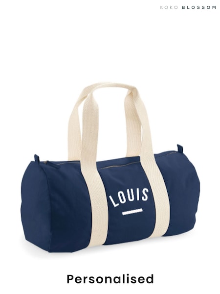 Personalised Navy Name Holdall by Koko Blossom (H57627) | £45