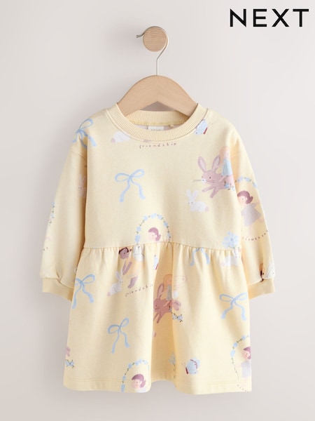 Yellow Fairy Sweat Dress (3mths-7yrs) (H57635) | £10 - £12