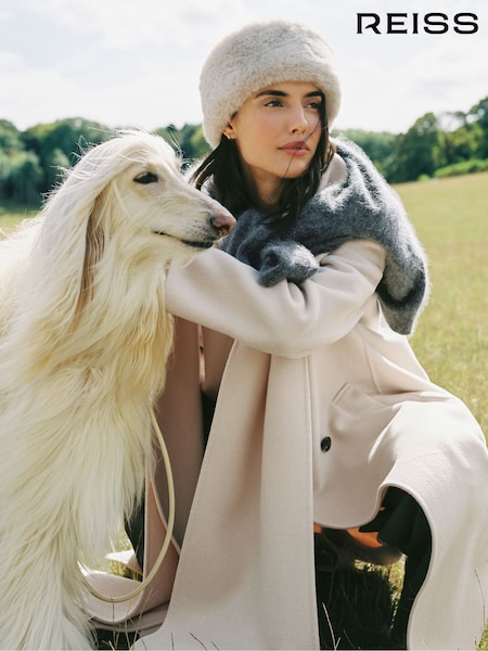 Reiss Off White Serena Faux Fur Hat (H58092) | £68