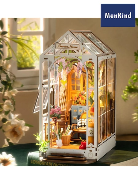 MenKind Multi Greenhouse Book Nook Wooden Construction Kit (H58250) | £42