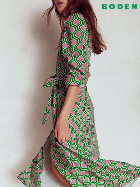 Boden Green Mia Tiered Shirt Dress (H58344) | £136
